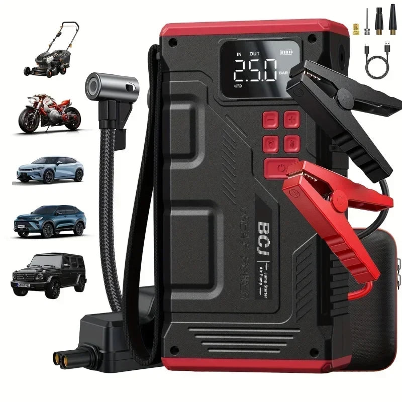 Portable Car Jump Starter with Air Compressor