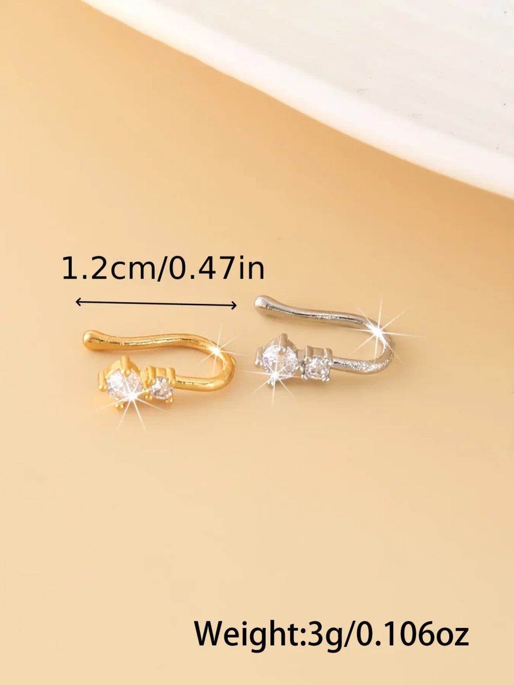 Sparkling Clip-On Nose Ring Set