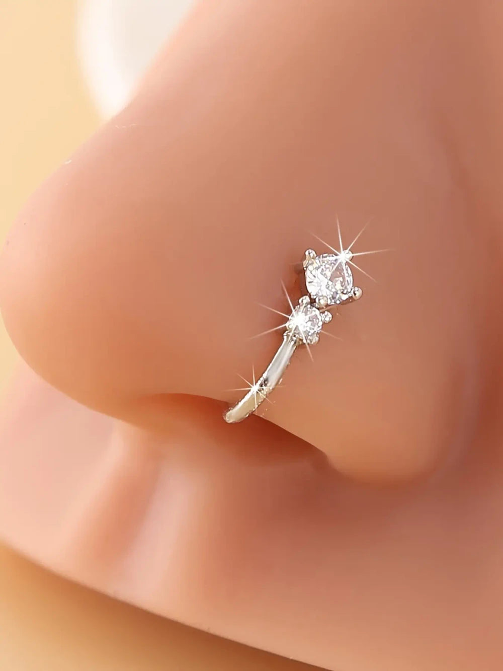 Sparkling Clip-On Nose Ring Set